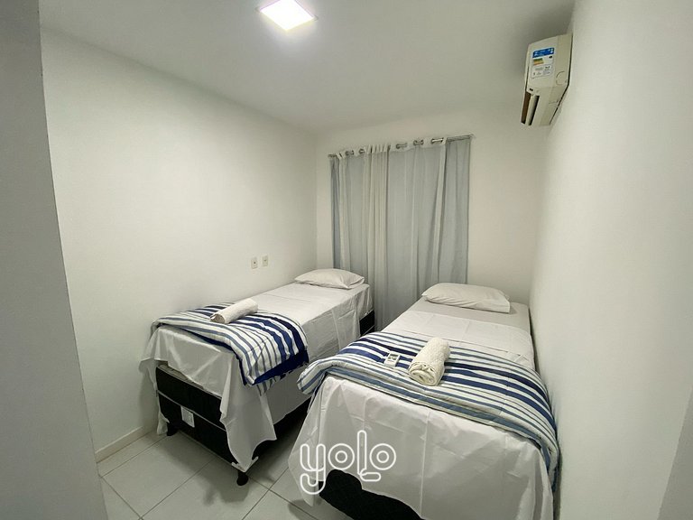 Flat 3 quartos no Muro Alto Condomínio Clube #102A