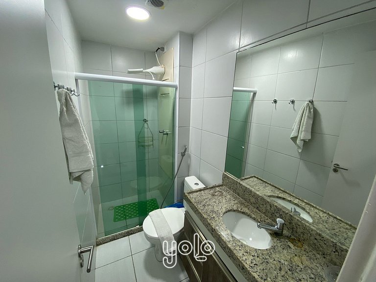 Flat 3 quartos no Muro Alto Condomínio Clube #102A
