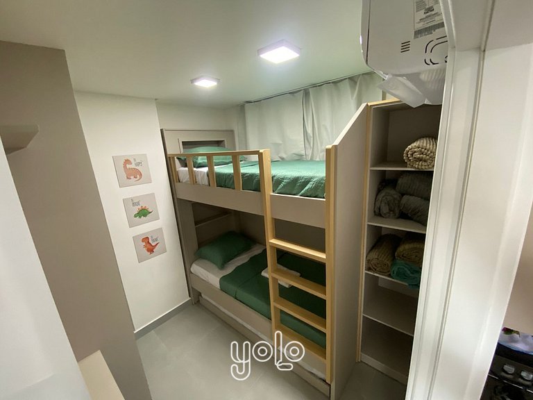 Flat 2 quartos no centro de Porto de Galinhas #302