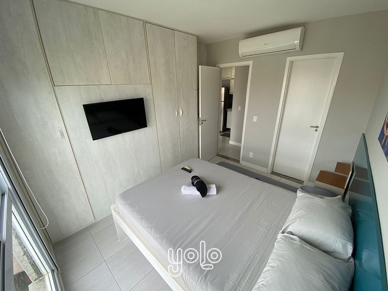 Flat 1 quarto no Muro Alto Condomínio Clube #414