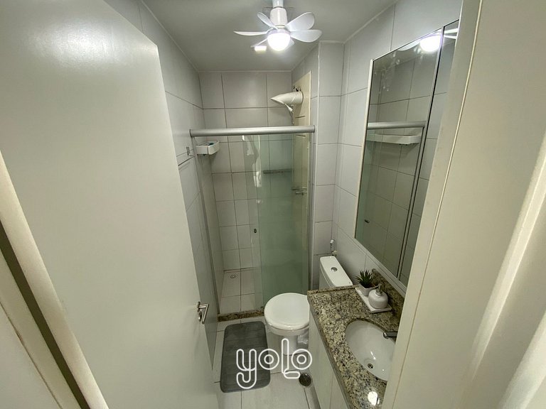 Flat 1 quarto no Muro Alto Condomínio Clube #414