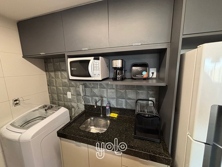 Flat 1 quarto - Beach Class Residence por Yolo #16