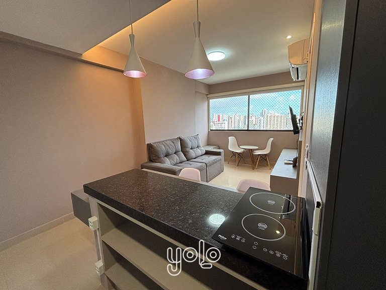 Flat 1 quarto - Beach Class Residence por Yolo #16