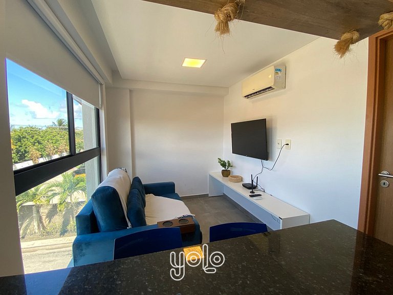 Flat 1 quarto a 450m da praia de Porto de Galinhas