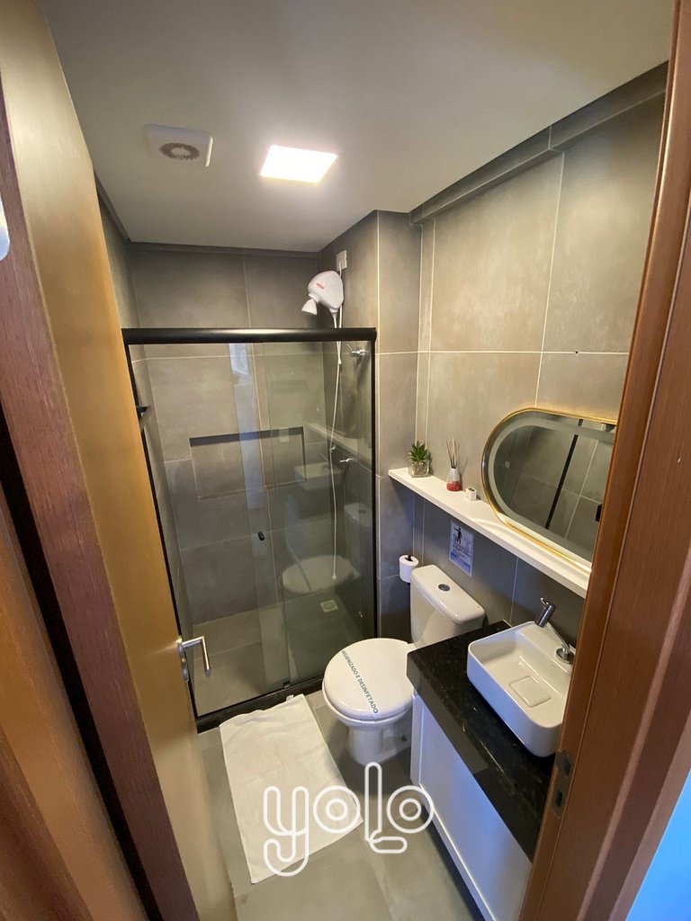 Flat 1 quarto a 450m da praia de Porto de Galinhas