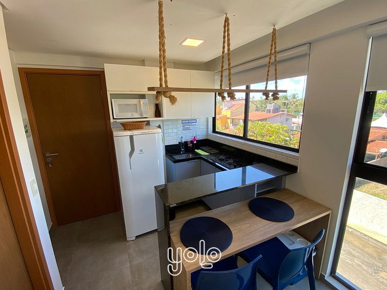 Flat 1 quarto a 450m da praia de Porto de Galinhas