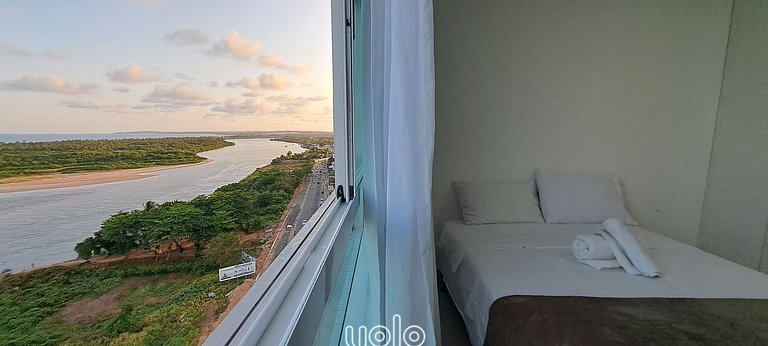 Flat com Vista Incrível no Marinas da Barra