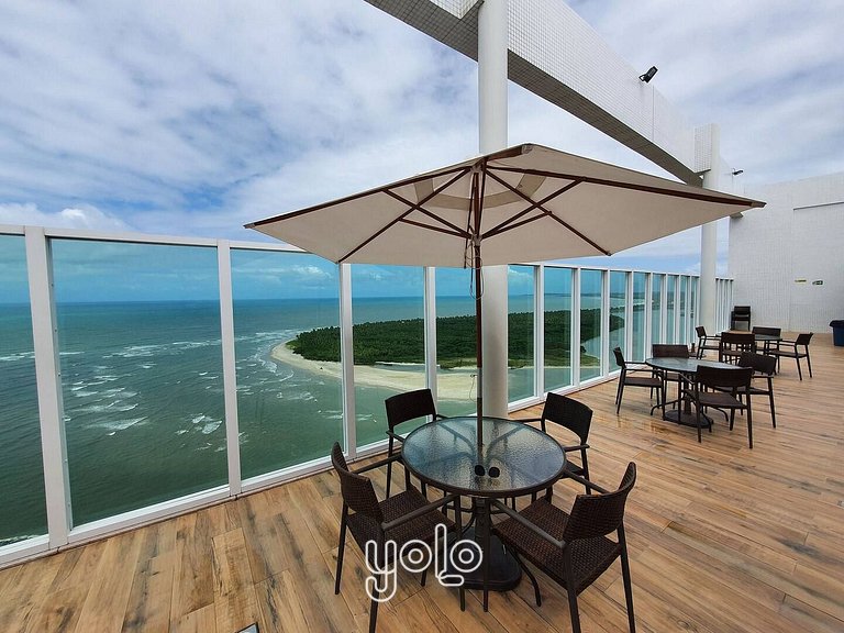 Flat com Vista Incrível no Marinas da Barra