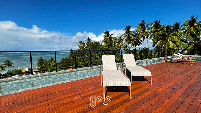 Flat a 100m da praia - mar de Campas em Tamandaré