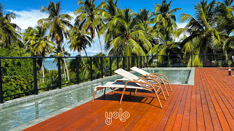 Flat a 100m da praia - mar de Campas em Tamandaré