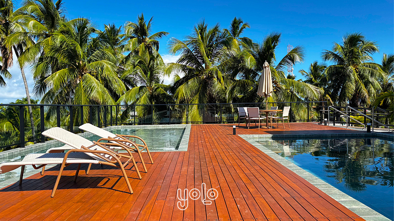 Flat com varanda - Mar de Campas - Tamandaré