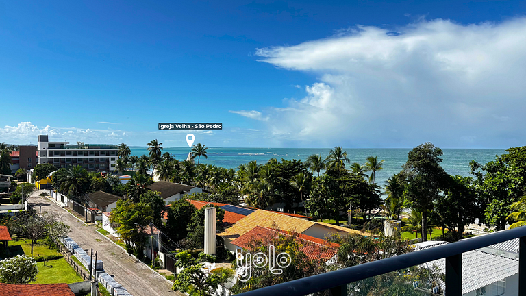 Flat a 100m da praia - mar de Campas em Tamandaré