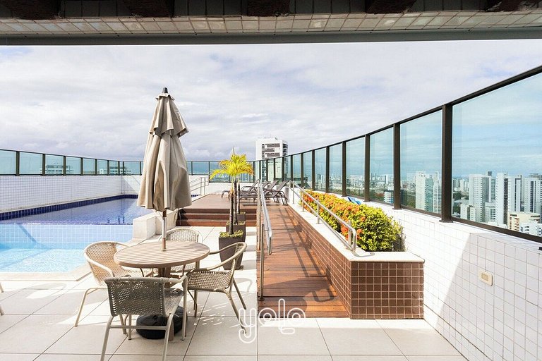 Beach Class Santa Maria - Flat 1 quarto em Boa Viagem por Yo