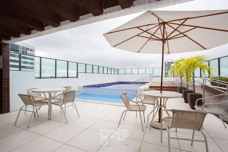 Beach Class Santa Maria - Flat 1 quarto em Boa Viagem por Yo