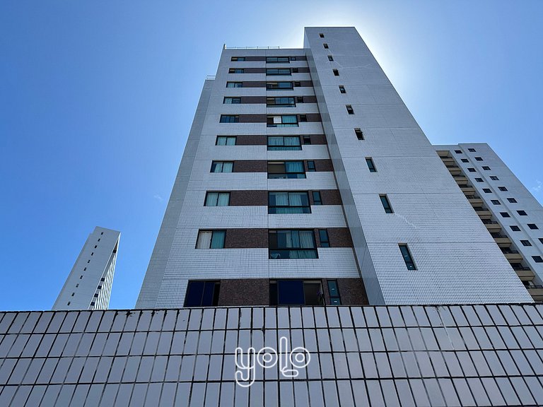 Boa Viagem Beach Design - Flat 1 quarto próximo ao Aeroporto