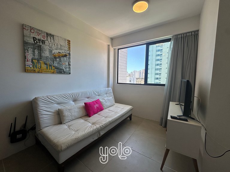 Beach Design Boa Viagem - Flat 1 quarto