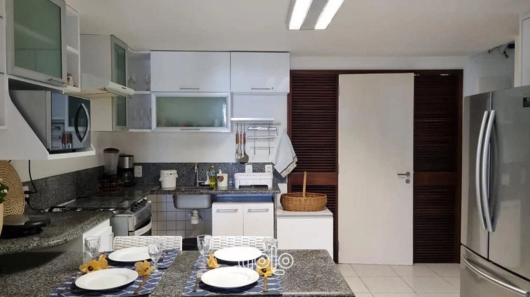 Flat 4 quartos no Nannai com Vista para Piscina