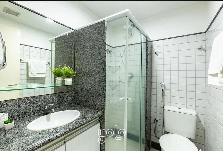 Flat 4 quartos no Nannai com Vista para Piscina