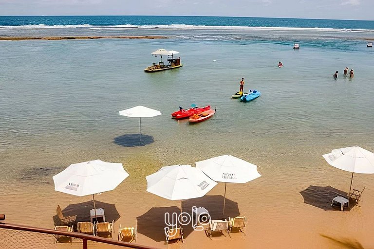 Flat 4 quartos no Nannai com Vista para Piscina