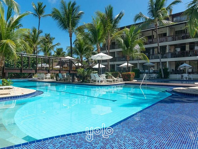 Flat 4 quartos no Nannai com Vista para Piscina