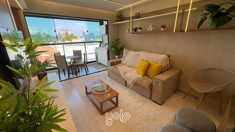Makani Tamandaré - Flat 2 quartos a 100m da praia