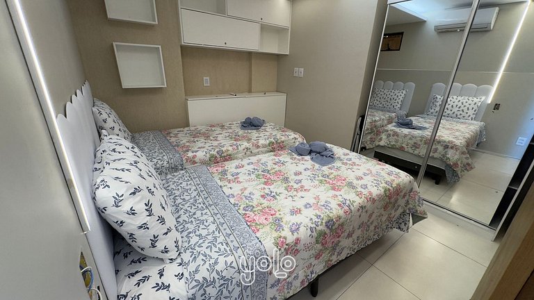 Makani Tamandaré - Flat 2 quartos a 100m da praia