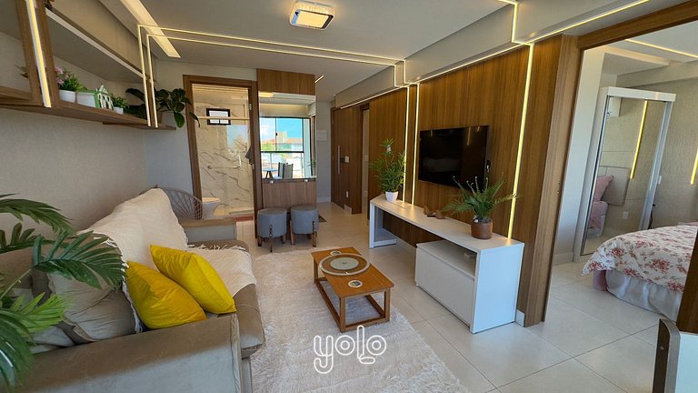 Makani Tamandaré - Flat 2 quartos a 100m da praia