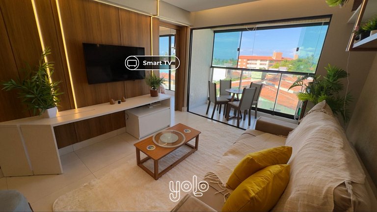 Makani Tamandaré - Flat 2 quartos a 100m da praia