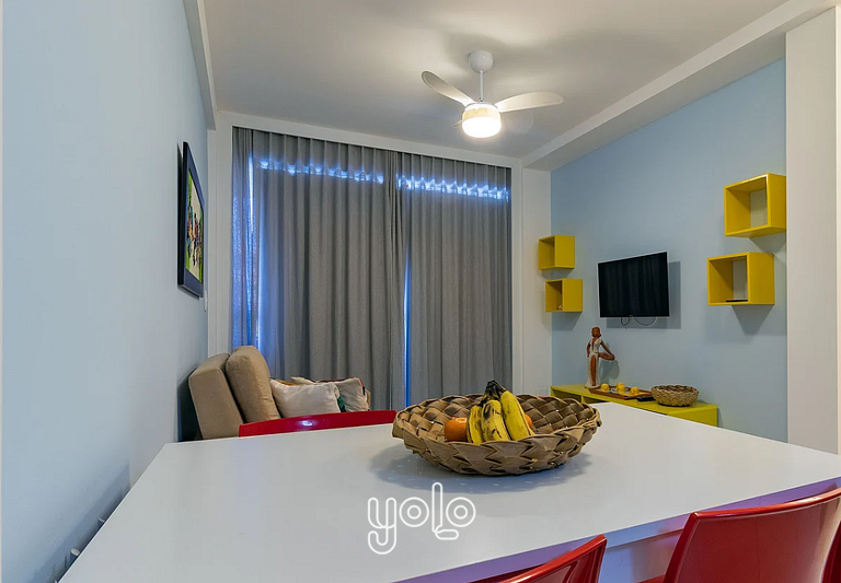 Villas do Atlântico - Flat 2 quartos 100m da Praia
