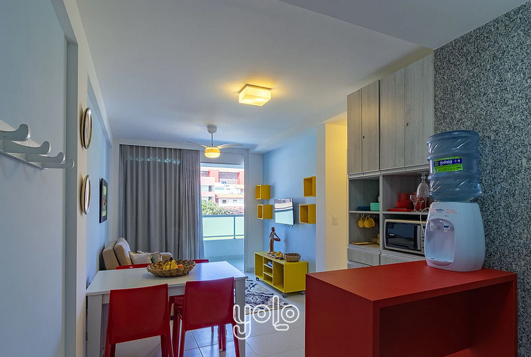 Villas do Atlântico - Flat 2 quartos 100m da Praia