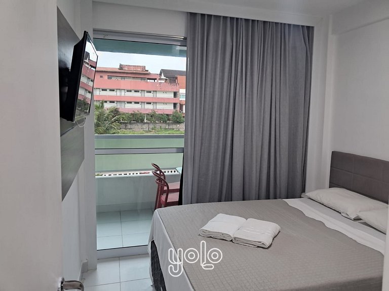 Villas do Atlântico - Flat 2 quartos 100m da Praia