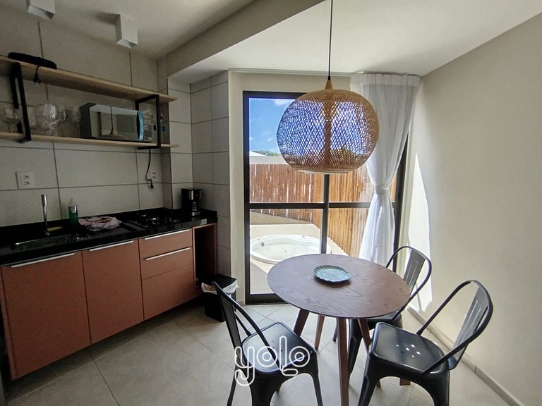 Studio com Jacuzzi na Praia dos Carneiros