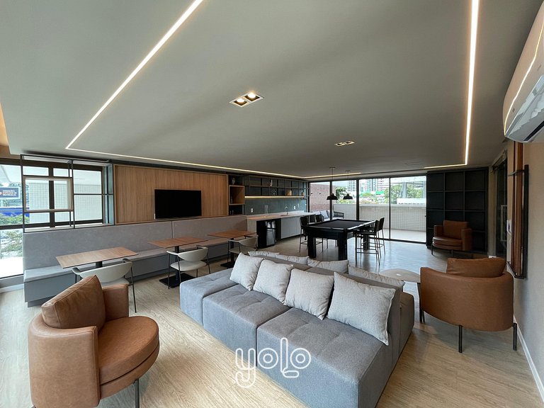 Studio Moderno no Icon Boa Viagem #1606