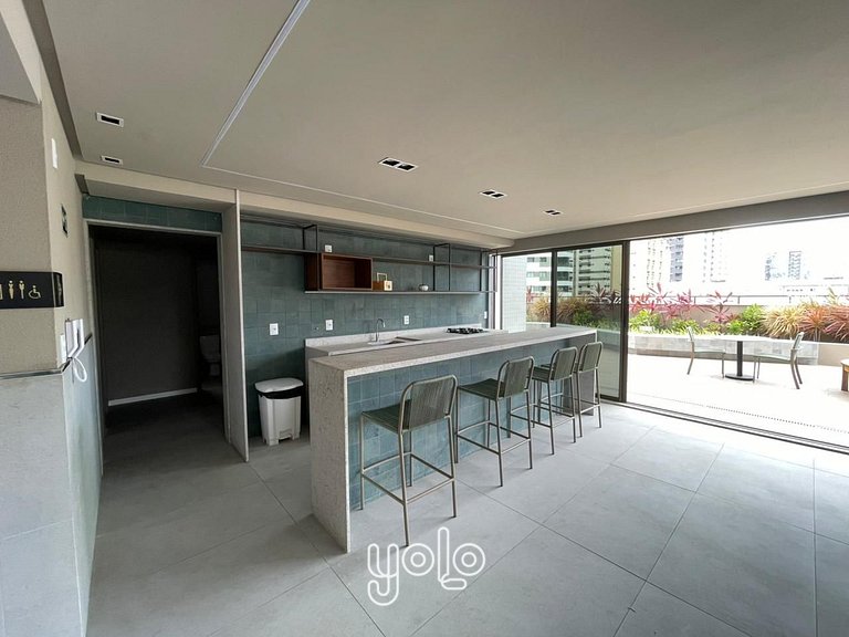 Flat no Icon Design Living Boa Viagem por Yolo