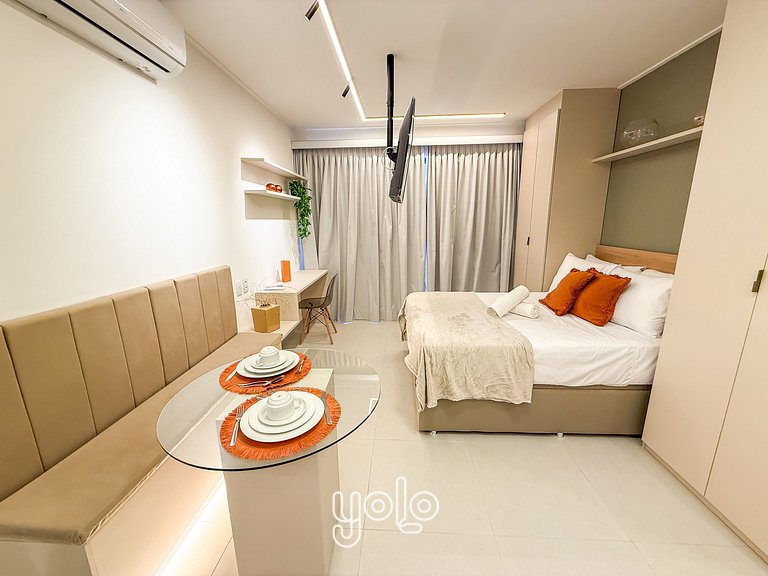 Studio 100m da Praia de Boa Viagem #1303