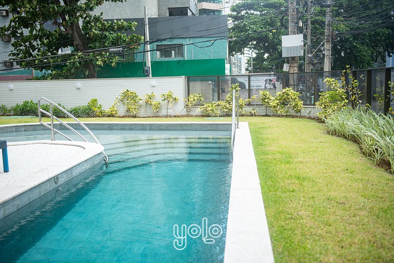 Studio em Boa Viagem: Conforto e vista mar #503