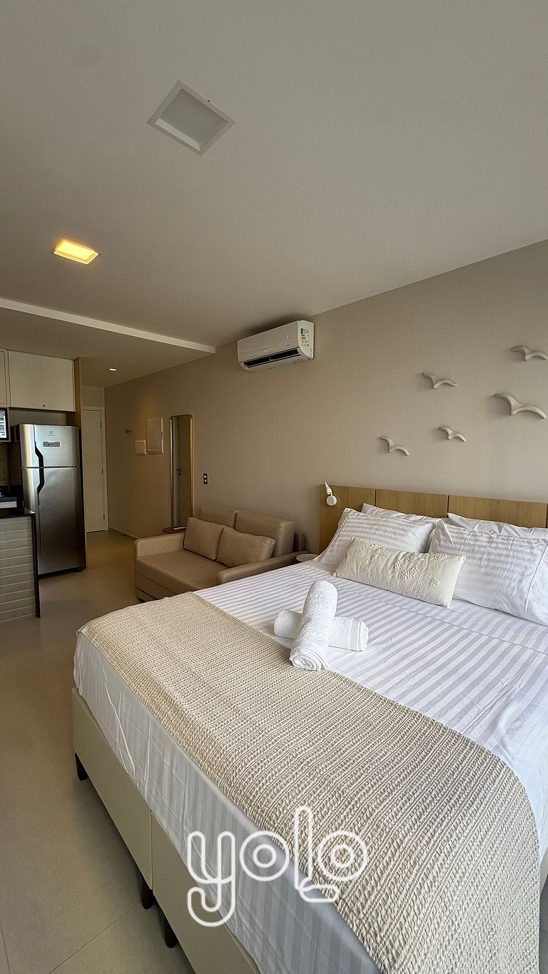 Studio em Boa Viagem: Conforto e vista mar #503