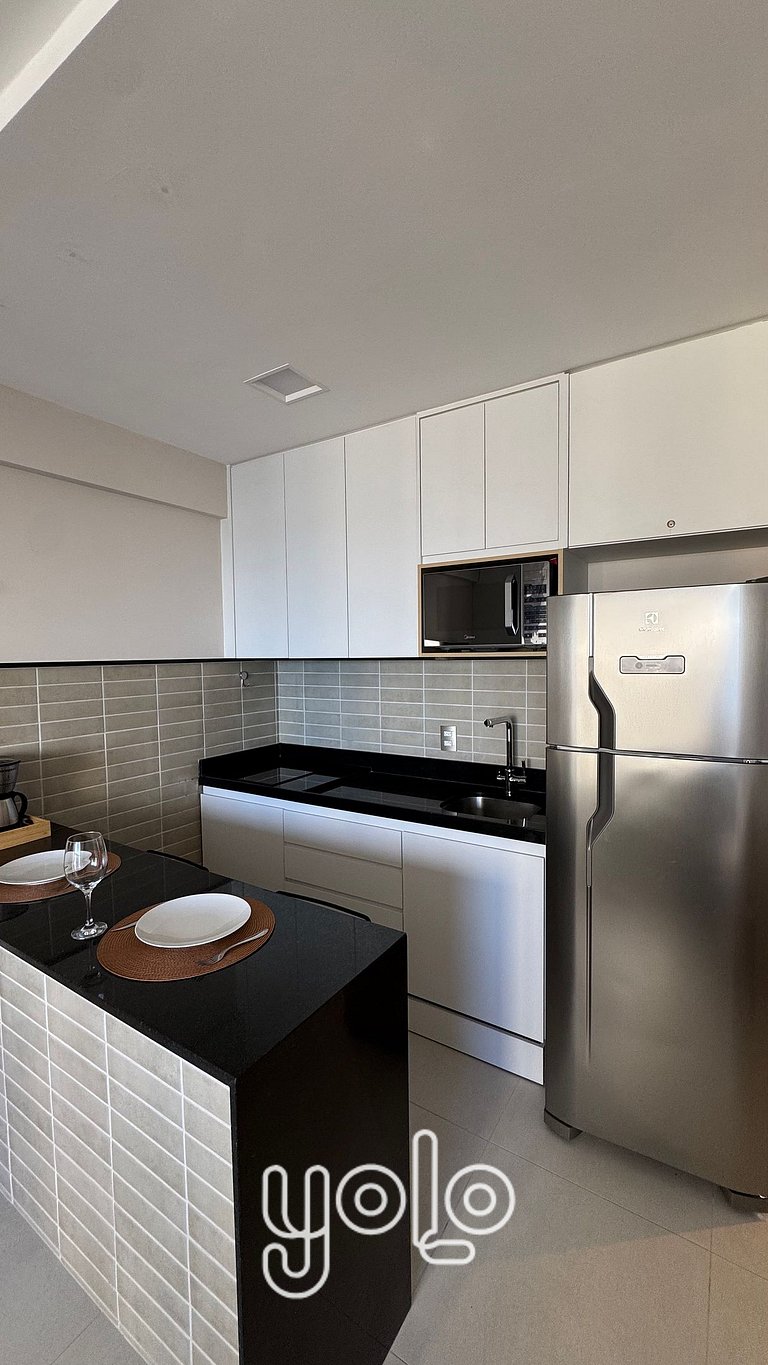 Studio em Boa Viagem: Conforto e vista mar #503