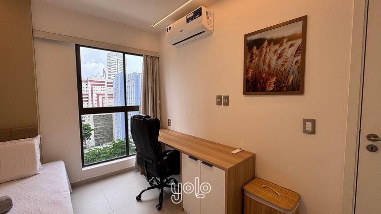 Flat Moderno Vista Mar Boa Viagem #1201
