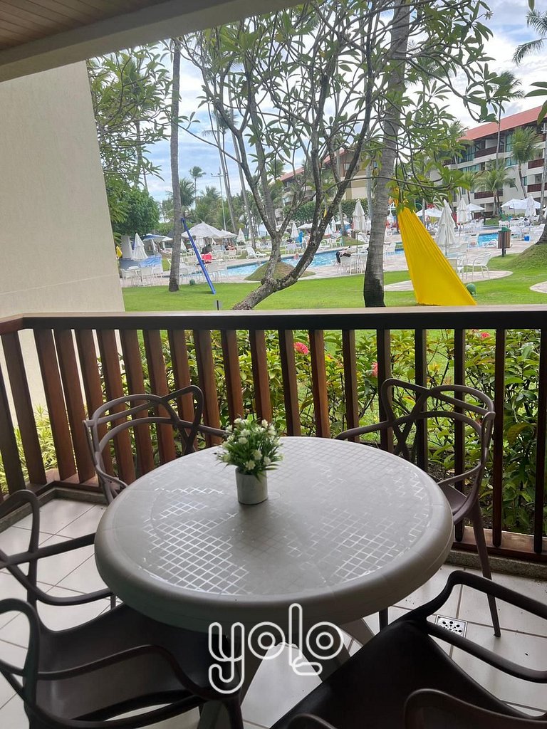 Flat no Marulhos Resort com Vista Piscina #105