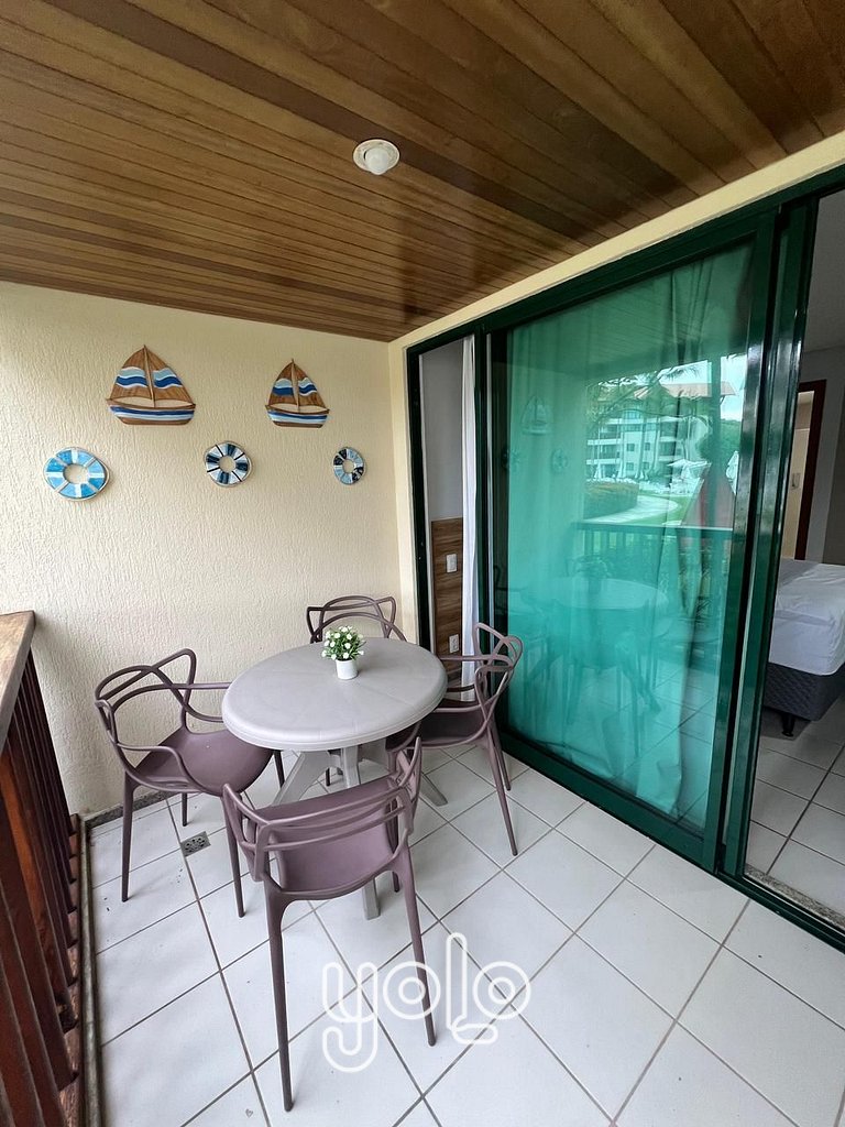 Flat no Marulhos Resort com Vista Piscina #105