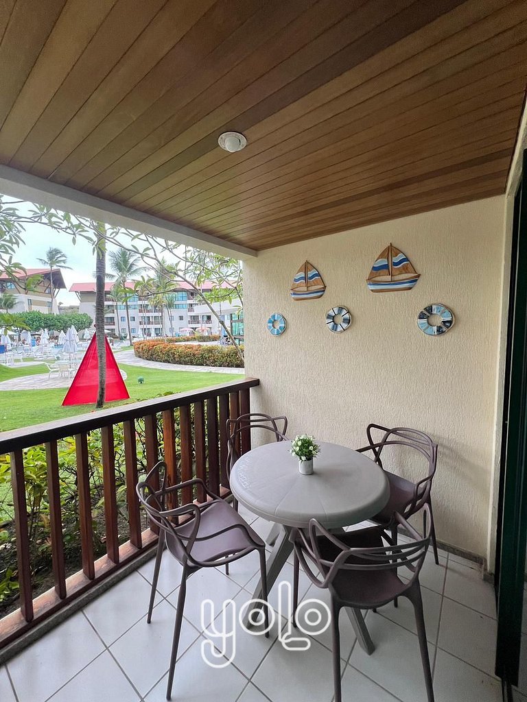 Flat no Marulhos Suítes & Resort com Vista Piscina #105