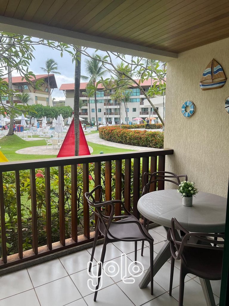 Flat no Marulhos Resort com Vista Piscina #105