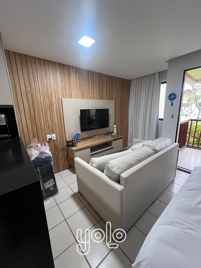 Flat no Marulhos Resort com Vista Piscina #105