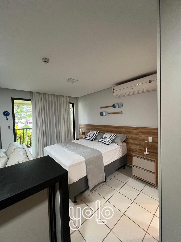 Flat no Marulhos Resort com Vista Piscina #105