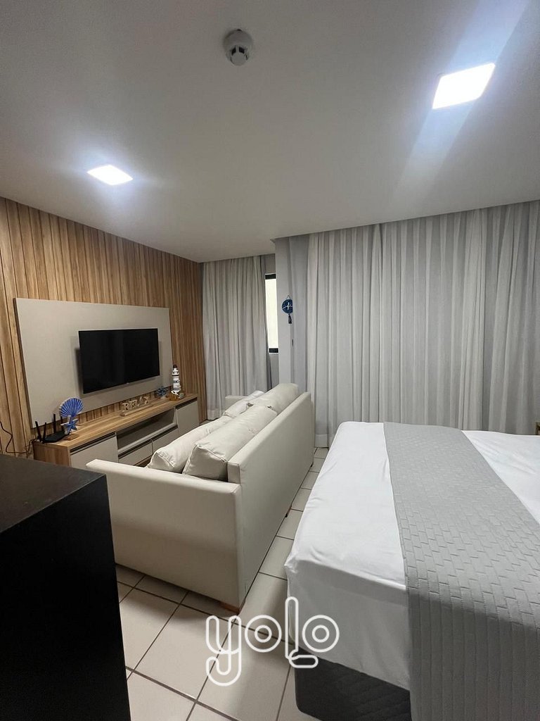 Flat no Marulhos Resort com Vista Piscina #105