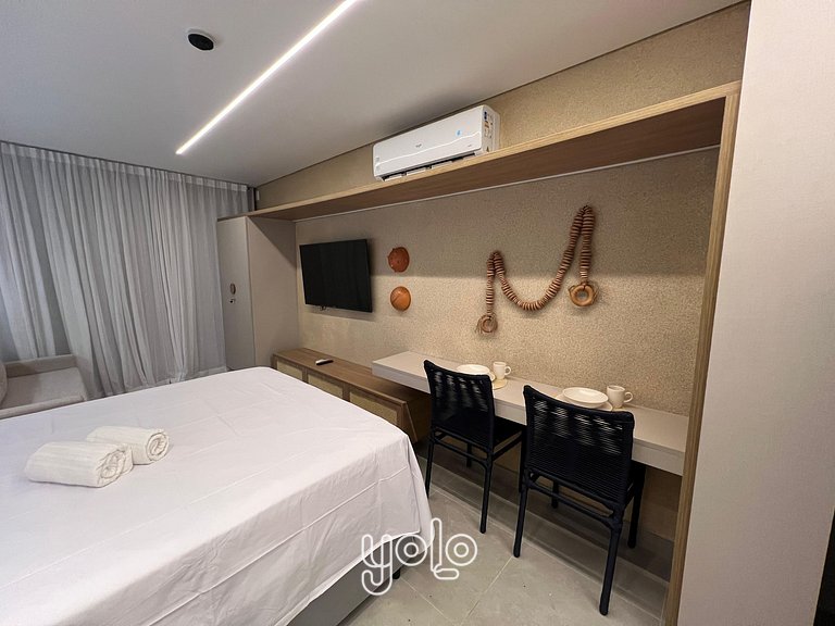 Studio com vista piscina no Beach Class Verano