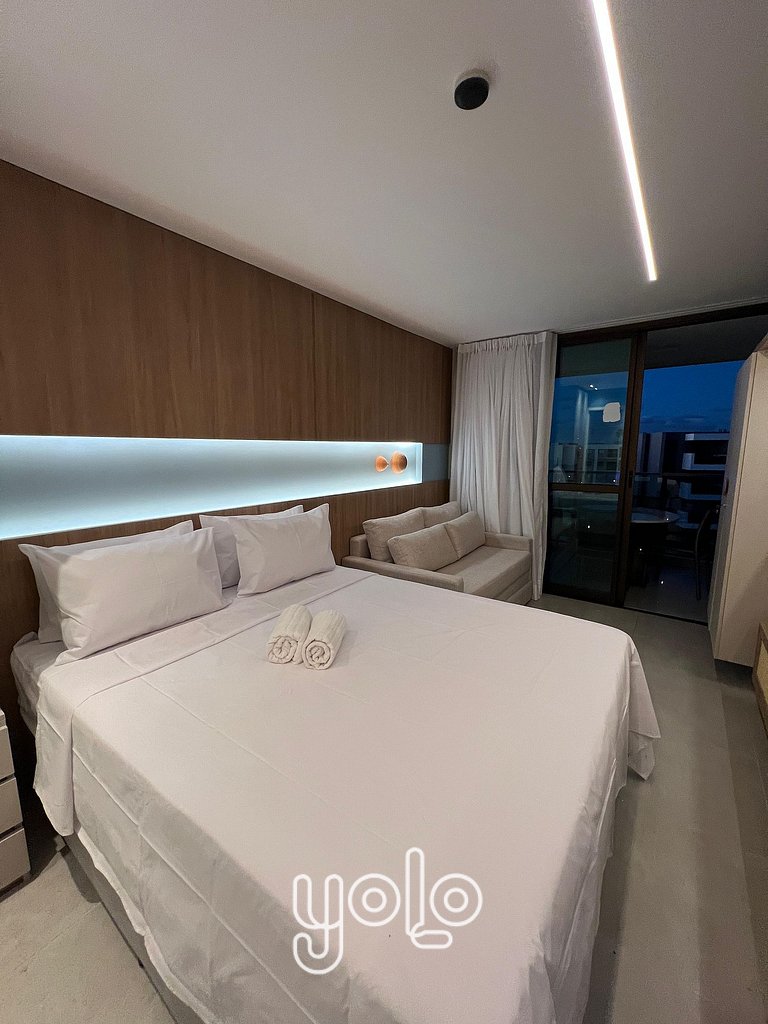 Studio com vista piscina no Beach Class Verano