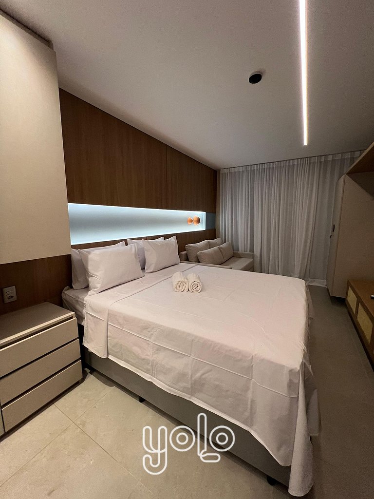 Studio com vista piscina no Beach Class Verano