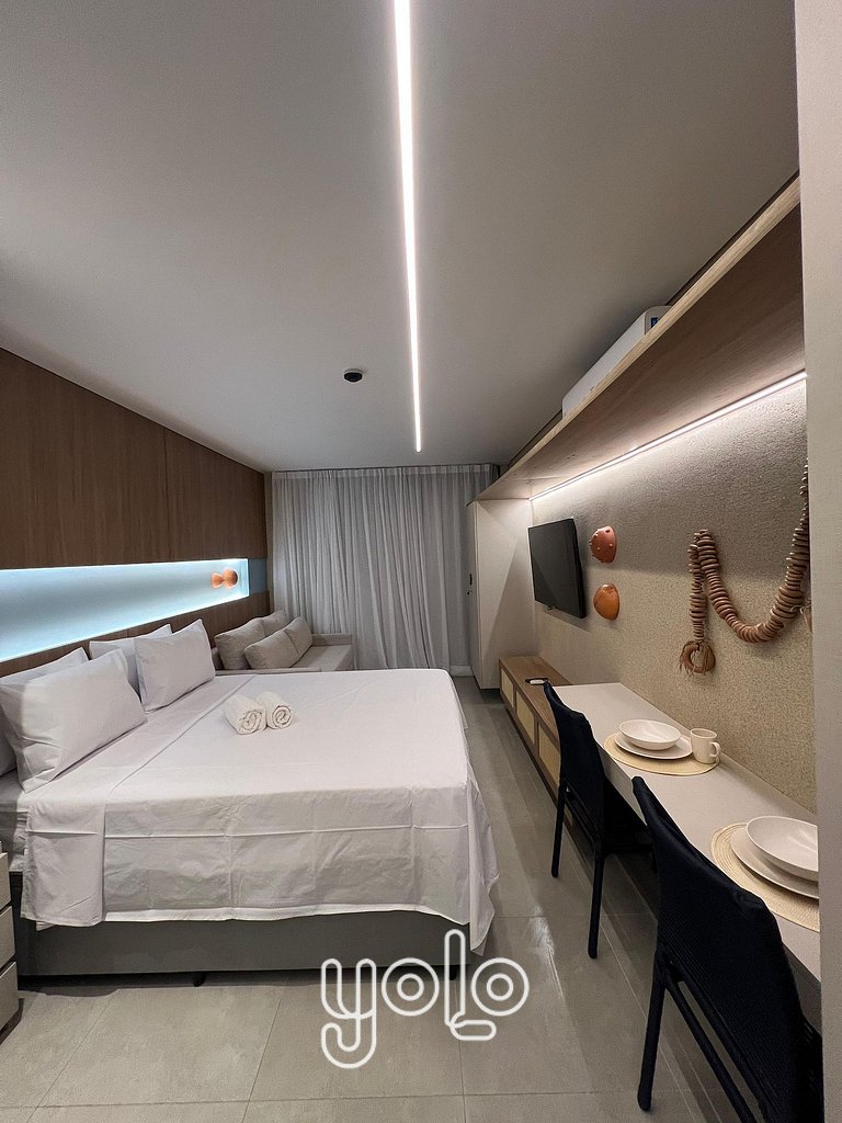 Studio com vista piscina no Beach Class Verano